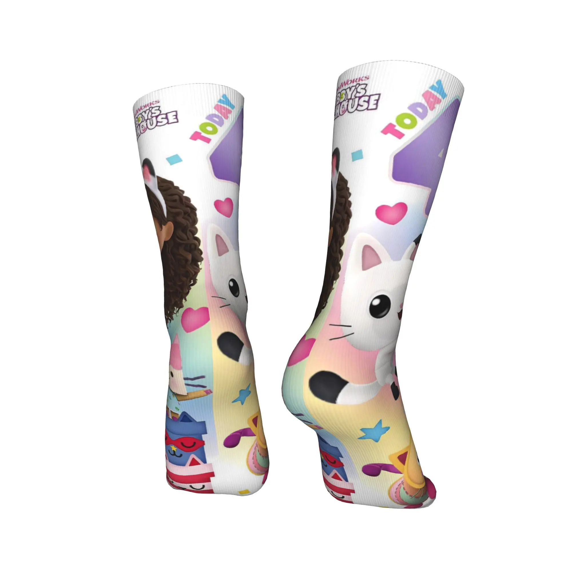 男性用靴下 G-gabbys DollhouseBirthday Card (1) ストッキング 滑り止め 暖かい ソフトソックス 春のファッション グラフィック ランニング スポーツソックス