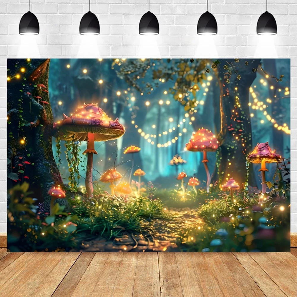 Fairy Tale Enchanted Forest Backdrop Wonderland Fantasy Nature Jungle Kids Birthday Photography Background Photo Studio Props