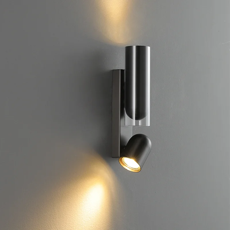 

Fast Delivery Stainless Steel Black Rose Gold Wall Lamp GU10 Spotlights Adjustable Angle Decoration LED Lights Bedside Sconce