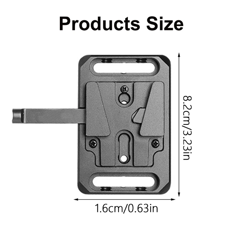 Piastra batteria con attacco a V per batterie con attacco a V. Rimuovi fotografia portatile per esterni