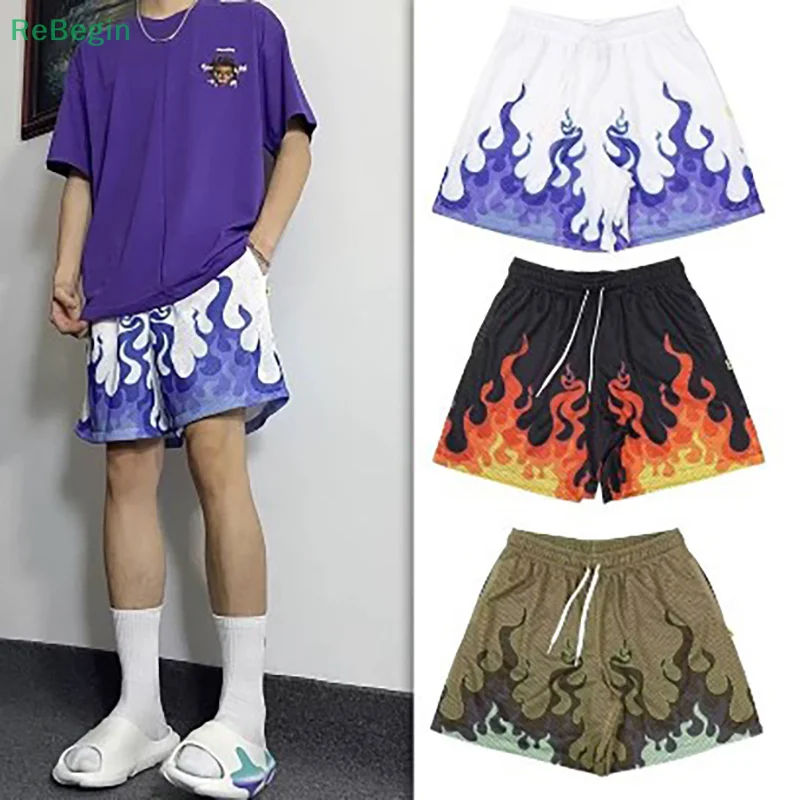 American Three-Quarter Pants Double-Layer Large Mesh Sports Casual Shorts Basketball Training Trend