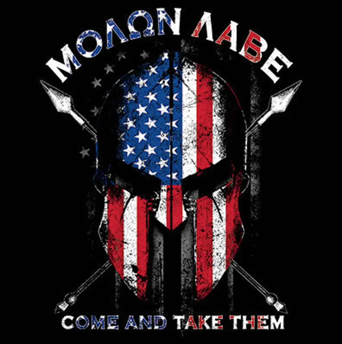 Molon Labe (Come and Take Them) USA Flag Spartan Helmet T-Shirt 100% Cotton O-Neck Short Sleeve Casual Mens T-shirt Size S-3XL