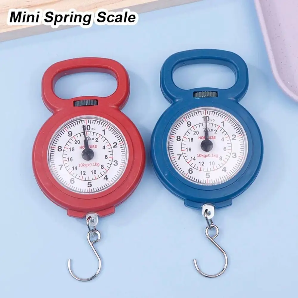1Pcs Durable 10kg Capacity Spring Scale Mini Pointers Hook Digital Weighing Scales Portable Hanging Fishing Scale