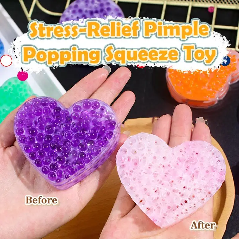 Random 1 PCS Love Pimple Popping Pinch Fidget Stress-Relieving Toy Pimple Sensory Squeeze Toys Creative Anti-pressure Gift