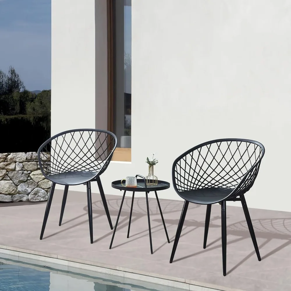 Gartenmöbel-Set für 2 Personen, Balkonset mit 2 Stühlen und 1 Tisch, Gartenmöbel, Terrasse und