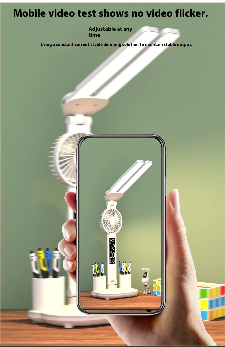 Eye Protection Table Lamp Fan Design Lighting for Reading Desk Bedroom Home Decor with 2000 capacity