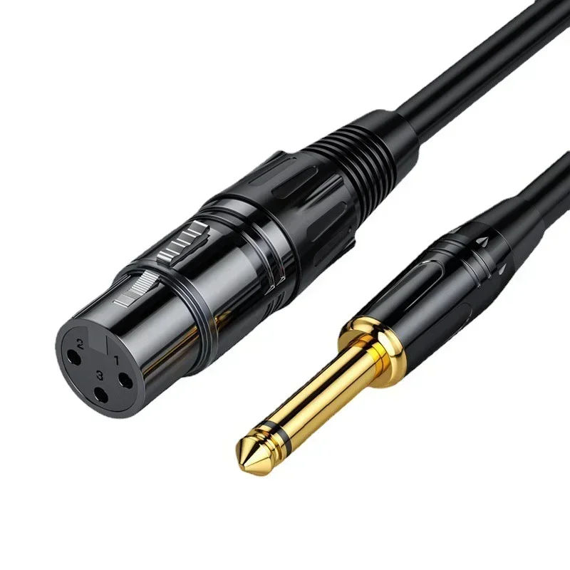 TRS macho para XLR macho áudio estéreo microfone cabo, equilibrado Speaker Mic cabo, 6.5mm, 1/4 \