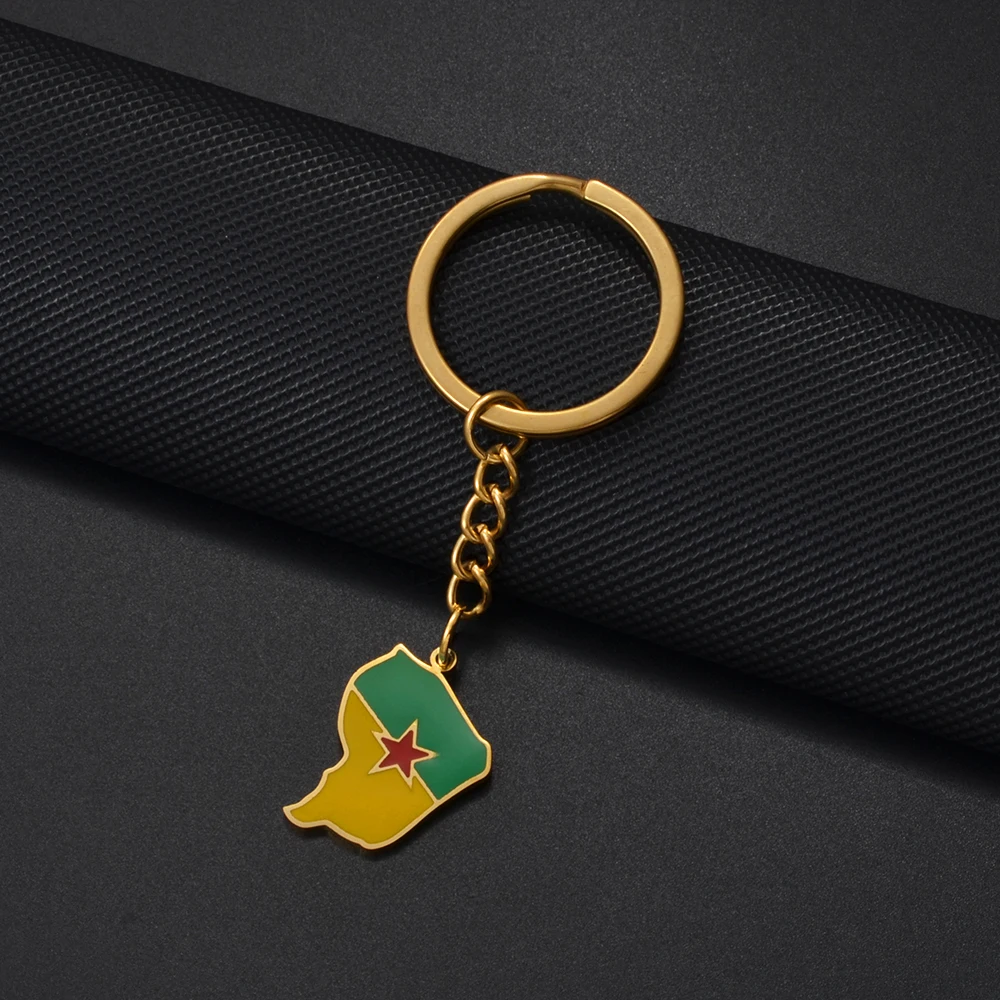 سلاسل المفاتيح كوبا خريطة العلم البرازيل الفرنسية غيانا كولومبيا غيانا الإكوادور هندوراس باراغواي بنما كيرينغ مجوهرات # ك1535