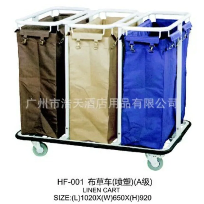 Specializing in the production of stainless steel, titanium and other hotel supplies, linen cart