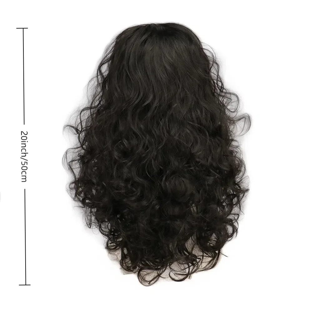 QQXCAIW Anime Māui Black Curly Cosplay Synthetic Wigs For Men Women Accessories  Festive Girl Women Party Wig Hallow