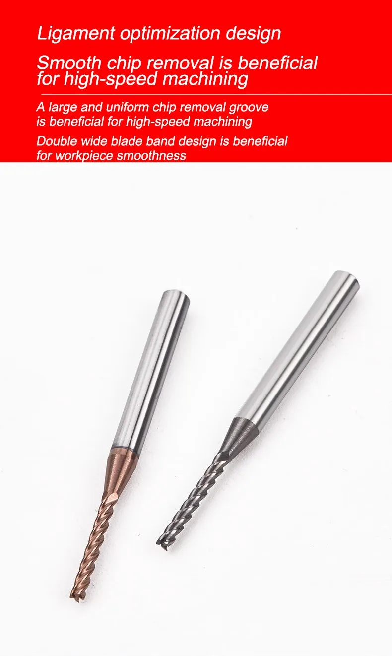 SHAZAM HRC60 Hartmetall-Fräser mit verlängerter Rillenlänge, 1/2/2,5 Klingenlänge 6/8/10/12/15, Werkzeuge für Aluminium/Stahl – Detail 2