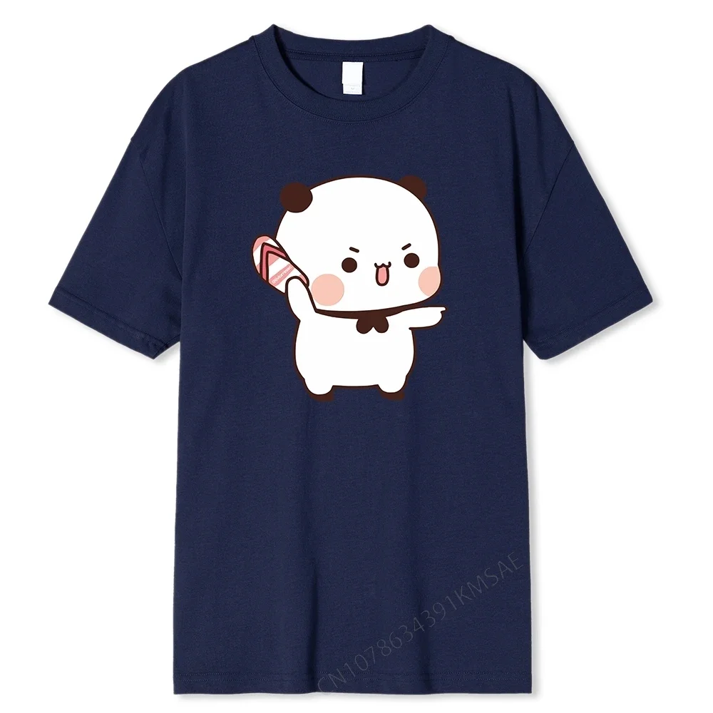 Lovely Bubu Is Throwing Flip-flops At Dudu Since He Teases Bubu T Shirt Bear Tshirt Kawaii Male Clothes Men Tops Graphic Shirt