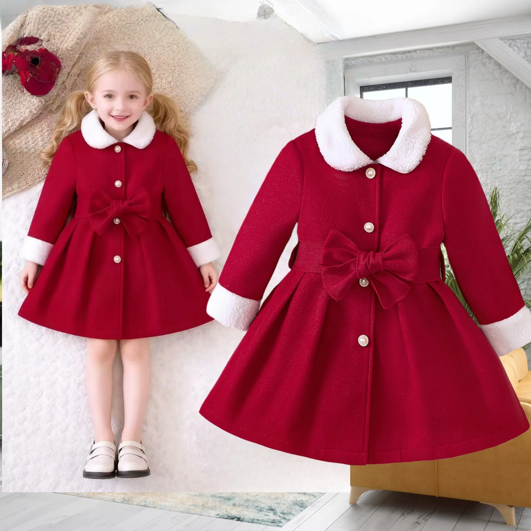 baby-girl's-red-parkas-winter-coat-jacket-with-white-fur-trim-bow-long-sleeve-button-up-outerwear-baby-outfit-wear-for-2-7y