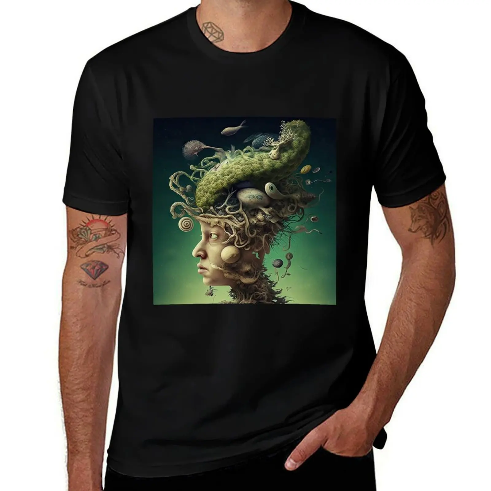 Weird bizarre art design with a funny creature T-Shirt Anti-Pilling Casual T-Shirt