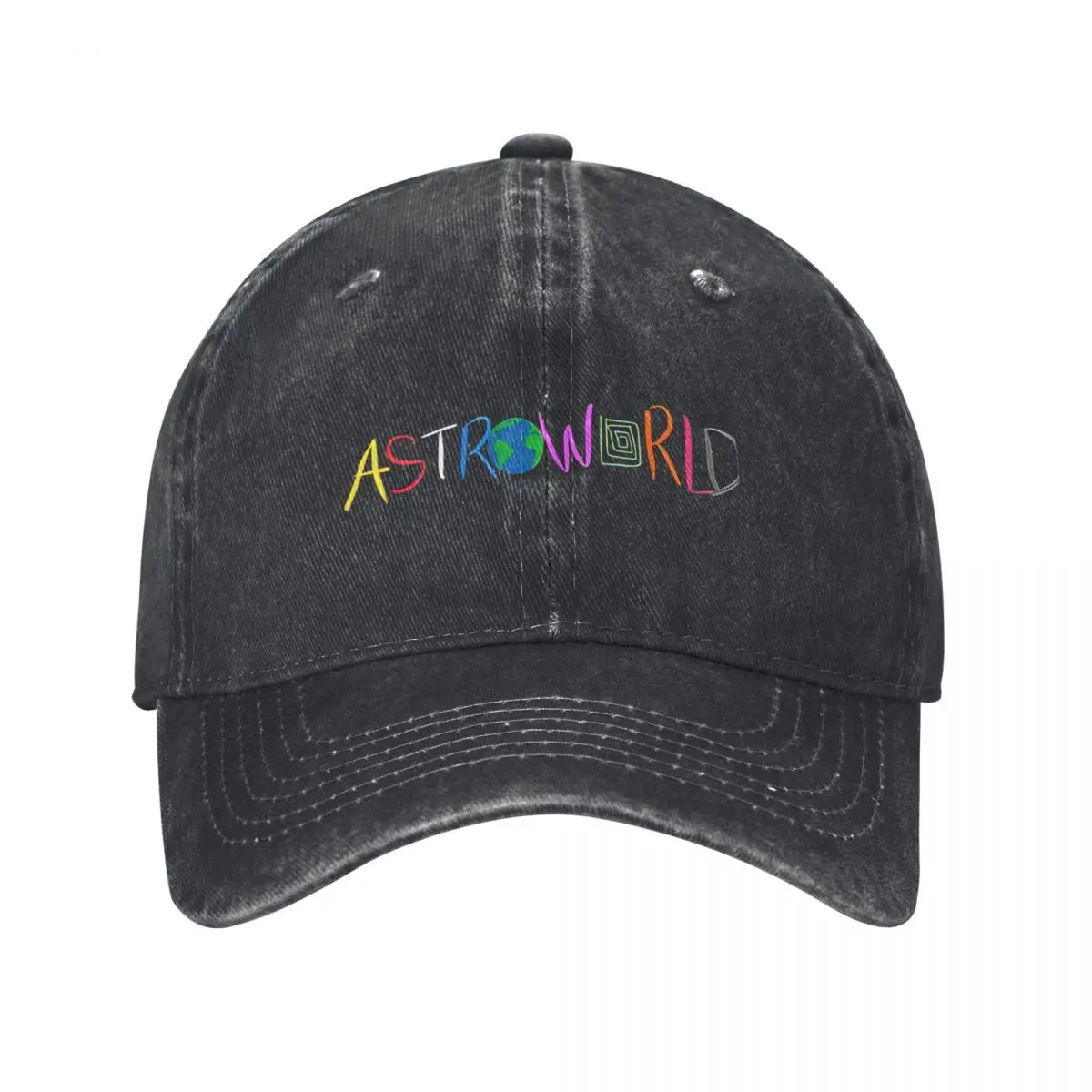 Travis-Astroworld Baseball Cap Casual Distressed Denim Rapper Snapback Cap Men Women Outdoor Workouts Hats Cap