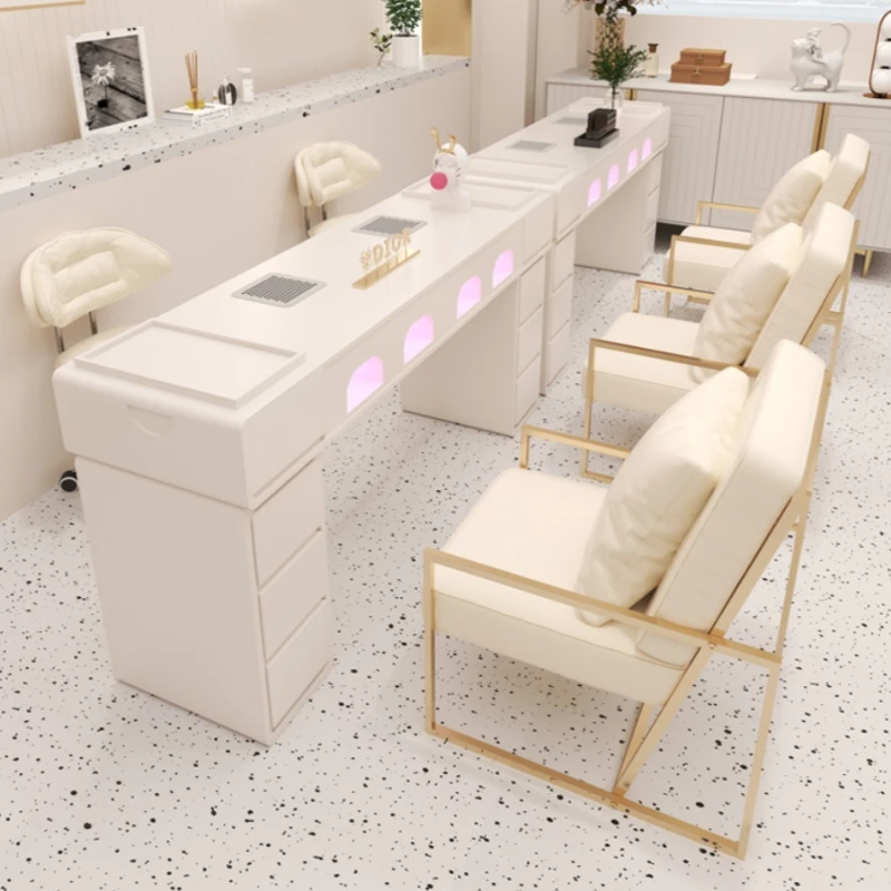 

Professionals Design Nail Desk Workstation Kawaii Nordic Manicure Nail Table Designer Aesthetic Scrivania Per Unghie Furniture