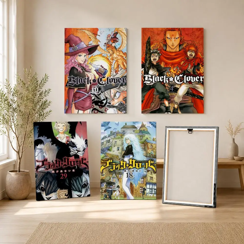 Hot Sale Anime B-blackclover Painting Calligraphy Canvas Wall Art Living Room Bedroom Hallway ClearPrint Non-Fading&Gift