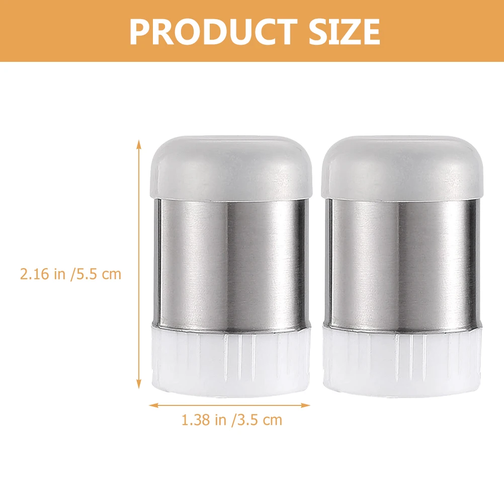 

2pcs Stainless Steel Seasoning Bottle Kitchen Spice Storage Jar Pepper Salt Dispenser Leakproof For Home Restaurant Use
