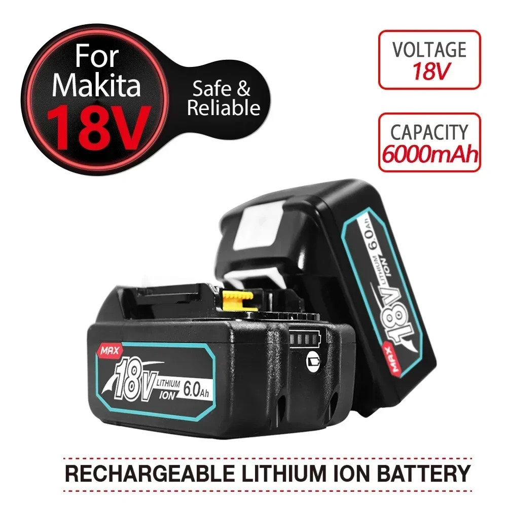 

Литий-ионный аккумулятор для Makita, 18 в, 8000 мАч, 6 Ач, BL1850, BL1815, BL1830, BL1860, LXT400