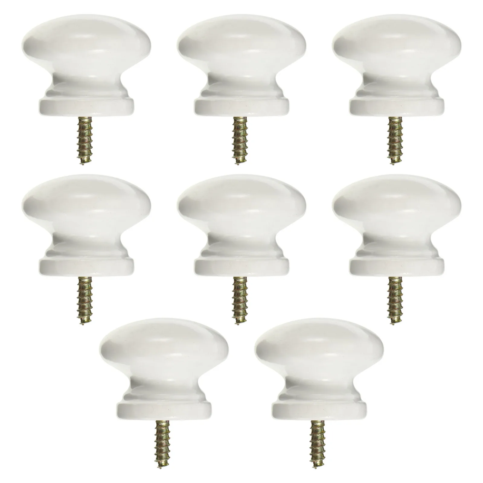 

8 Pcs Handle Interior Durable Wardrobe Knob Retro Cabinet Round Knobs Kitchen Handles Brown Hardware