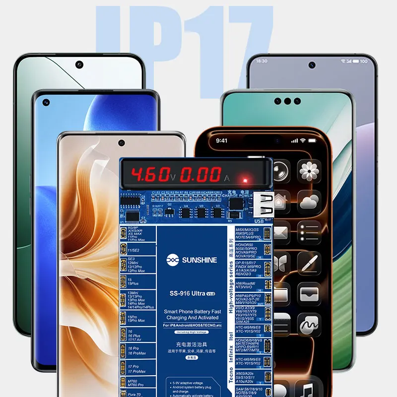 SUNSHINE SS-916 Ultra Charging Activation Fixture 5-9V Adaptive Voltage Support to IP6G-IP17 and  Android Models view 5