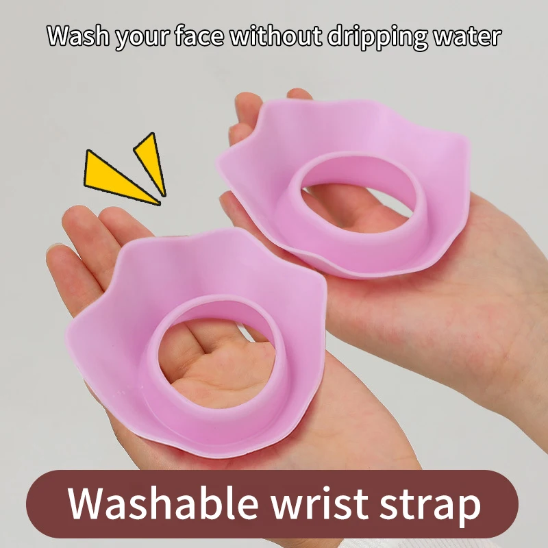 1 Paar Waschgesicht Spa Armbanduhr Band Blumenform Silikon Einfarbig Wasserdicht Haarschmuck Kopfwickel Handgemachtes Make-up