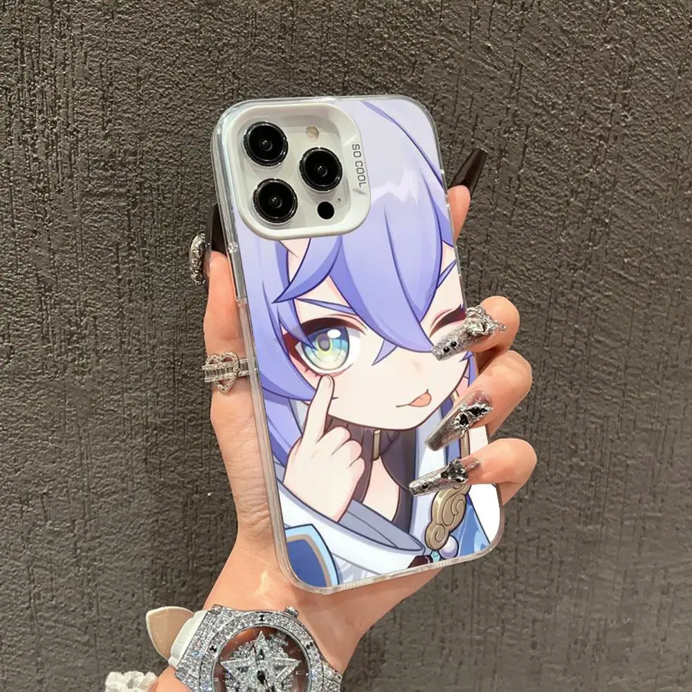 

HSR Bailu White Translucent Mobile Phone Case for iPhone 17 16 15 14 13 12 11 X XR XS Air Pro Max Plus Colorful Cover