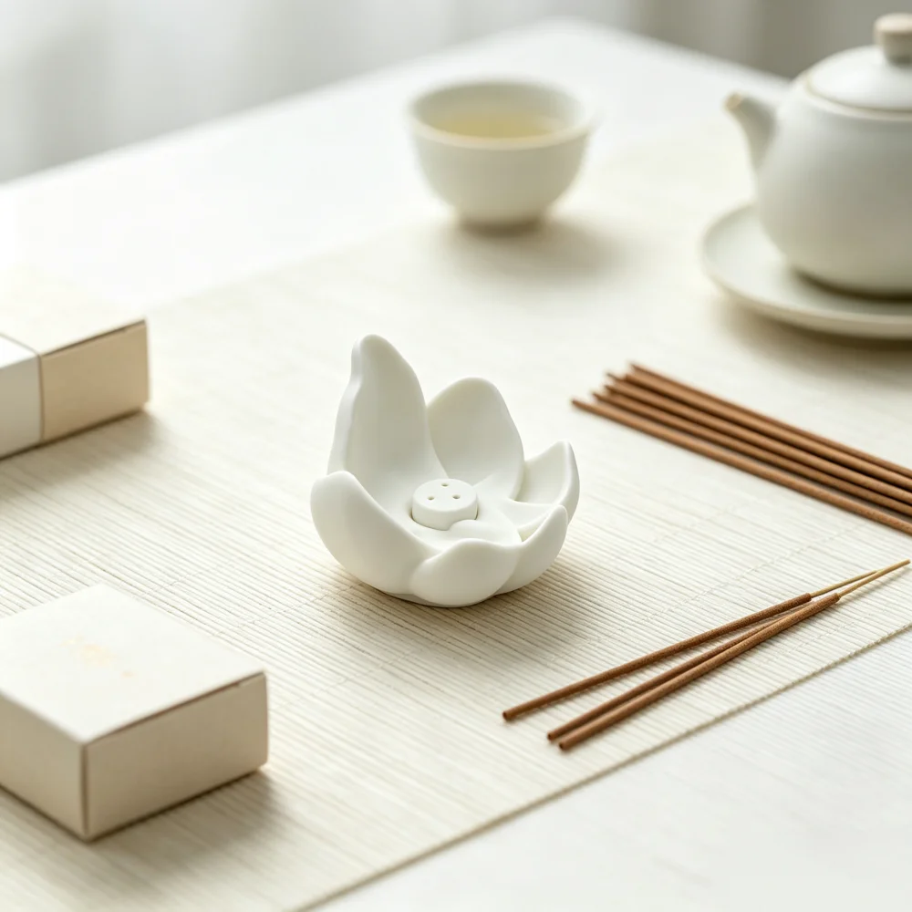 Creative Lotus Shape Stove Home Fragrance Decorations For Regulate Mood Purify The Air Assist Sleep Meditation And Relaxation