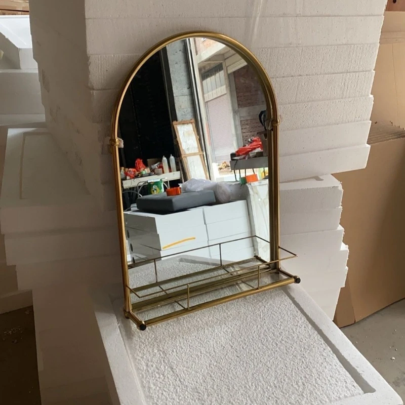 Stainless Steel Vanity Mirror Simple Bathroom Wall Mounted Dressing Mirrors Durable Bathroom Fixtures and Accessories Home