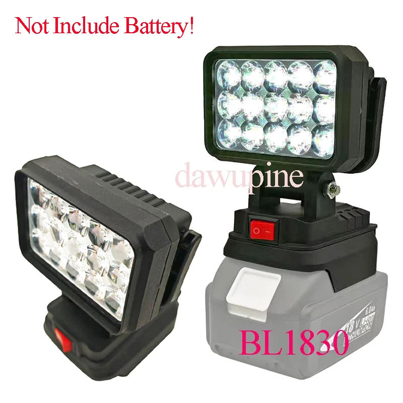 

For Makita Power Tools Accessories Box 18V Lithium Battery BL1430 BL1830 Outdoor Work Lamp Camping Lighting 8W LED Working Light