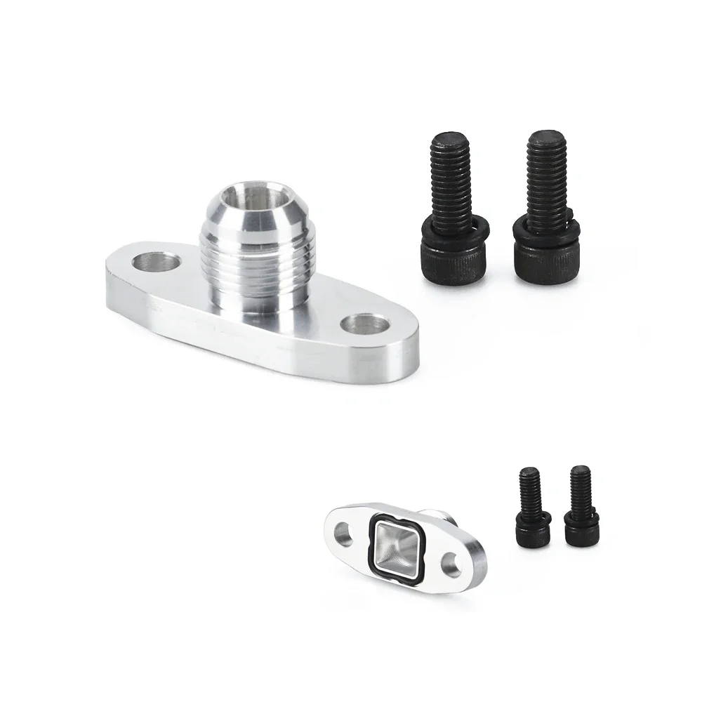 

Hole pitch 2"/51mm Turbo Oil Drain Return Flange Adapter AN10 CNC Process No gasket leakproof for T3 T4 GT28 GT30 GT35 T25