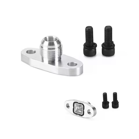 Hole pitch 2"/51mm Turbo Oil Drain Return Flange Adapter AN10 CNC Process No gasket leakproof for T3 T4 GT28 GT30 GT35 T25