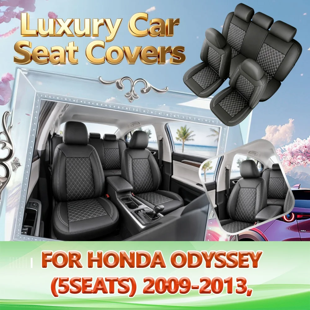For Honda Odyssey(5seats) 2009-2013High-grade quilting texture universal car seat cover, easy to clean, suitable for all seasons