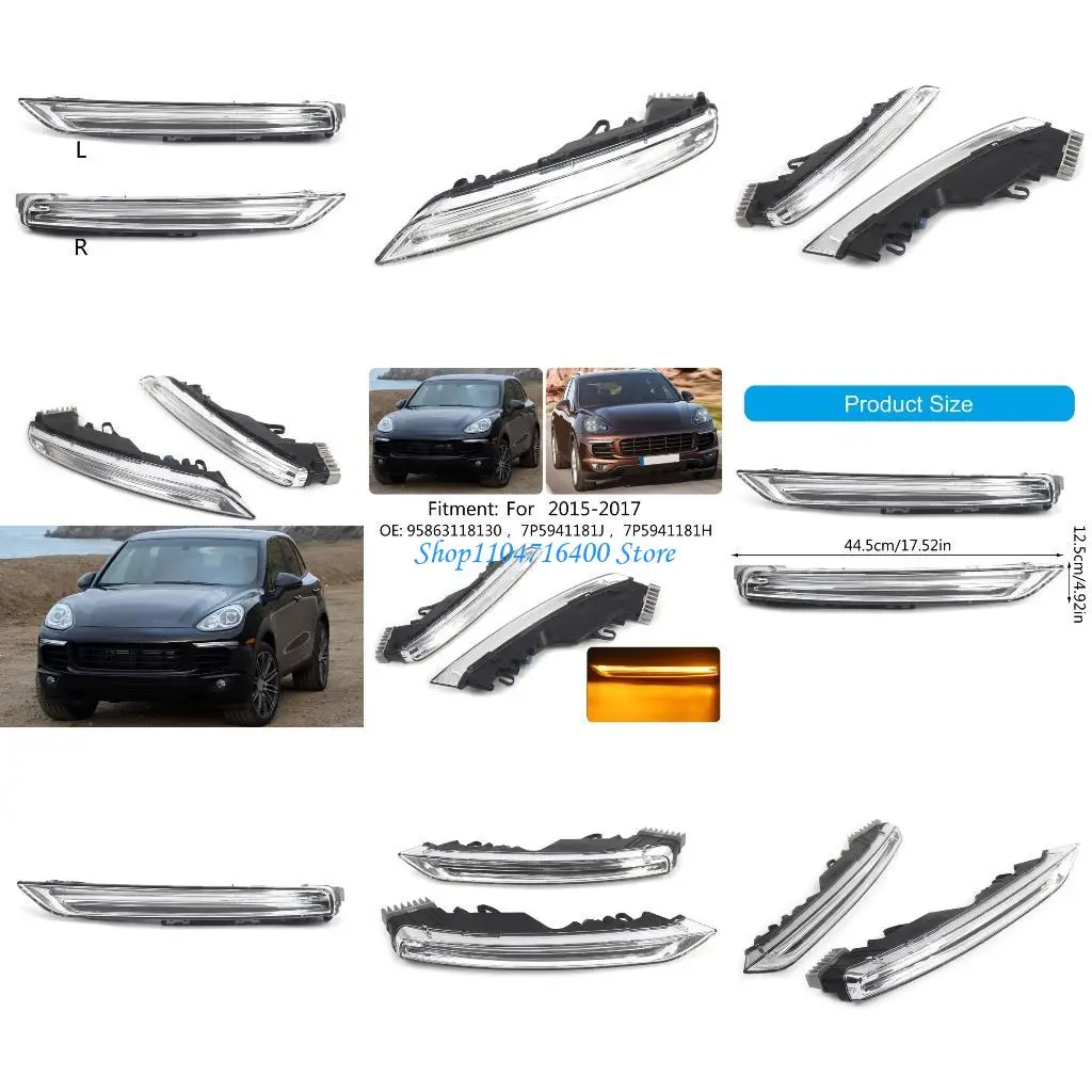 

y1gd Road Safety Lamp 95863118130 7P5941181J 7P5941181H LED Fog DRL Daytime Running Light Automotive Lighting Assembly