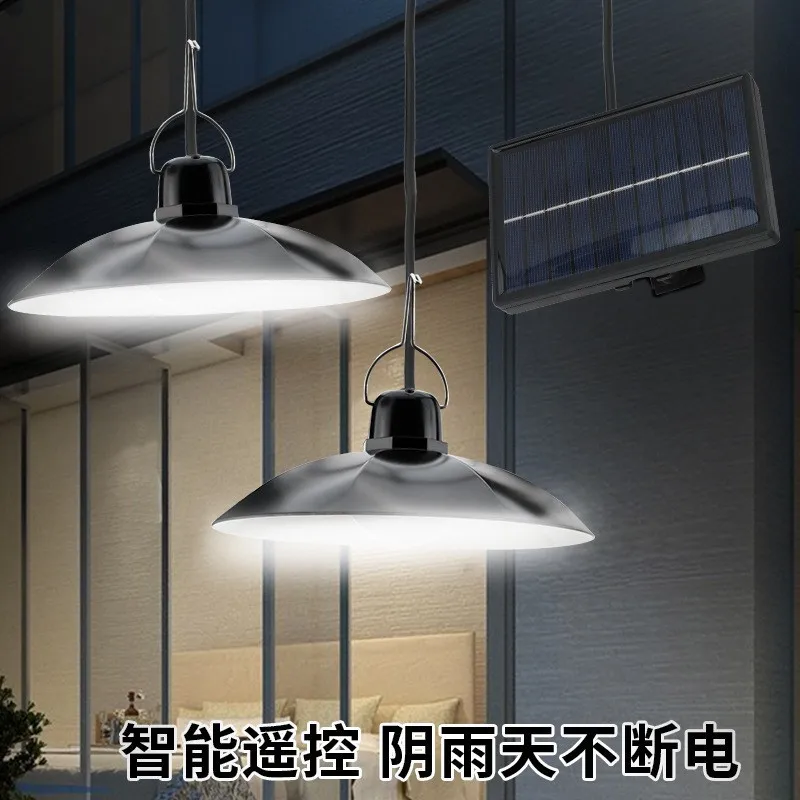 Solar Powered Pendant Light Solar Lamp Split Type Timeable Outdoor Waterproof Solar Light Home Garden Porch Courtyard Decoration