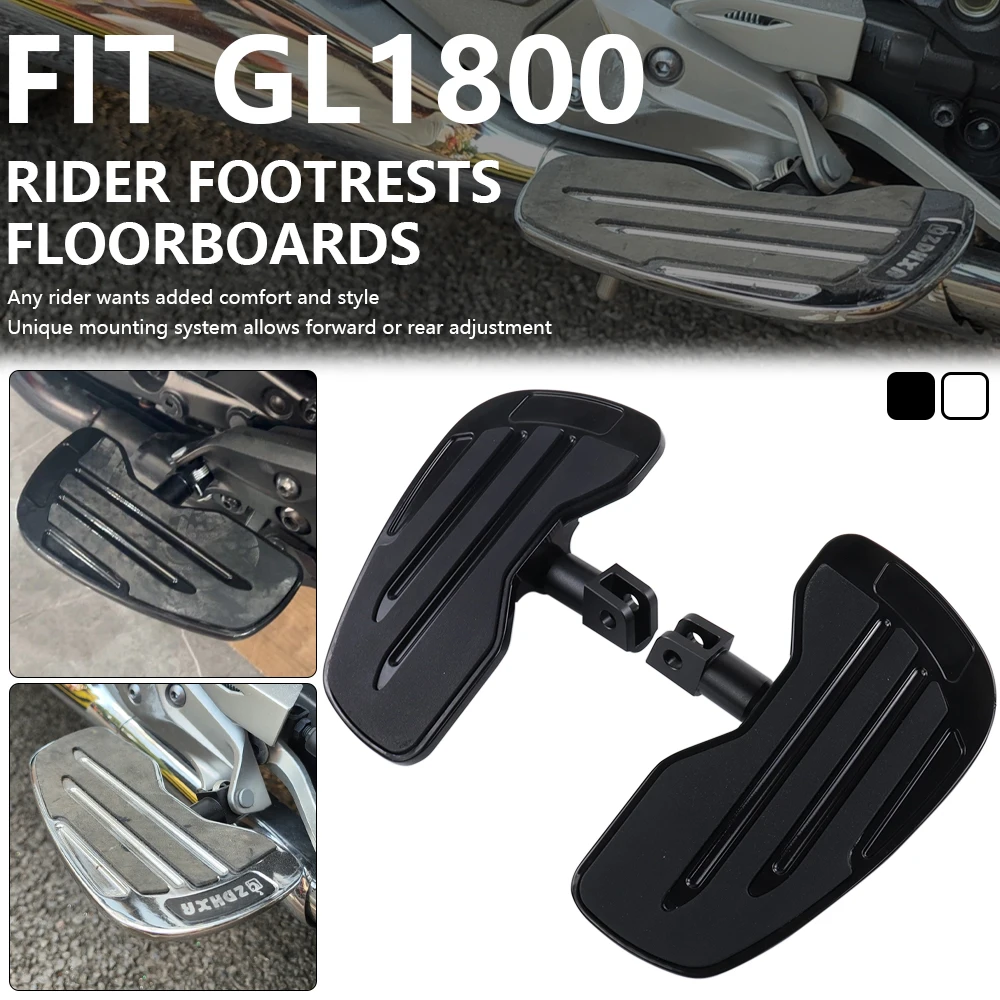 Rider Floorboards DRIVER ปลายเตียงเท้าด้านหน้ากว้าง Footrest เหมาะสําหรับ Honda GOLD Wing GL1800 Goldwing GL 1800 F6B 2001-2023