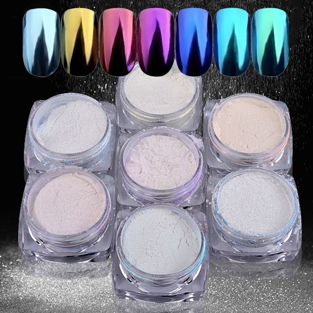 

5Pcs Nail Shell Powder Ultra Fine Pigment Colorful DIY Nail Art Powder Glitter Nails Decoration Sparkling