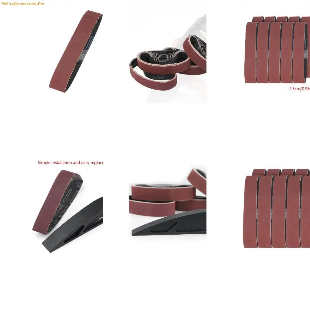 203F 10 Pcs/Set 120/320/600 Grits Sanding Belts Anti-clogging Functions Sanding Band