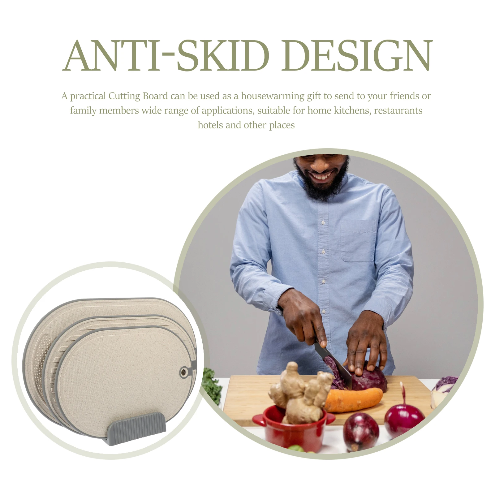 

Cutting Board Kitchen Tool PP TPU Material Safe Kitchen Tool Vegetable Meat Chopping Boards Household Use