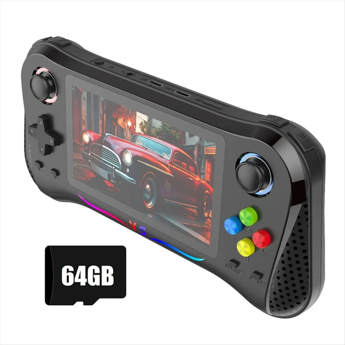 SPECIAL OFFER X8M Retro Video Handheld Game Console 64GB 20000+ Games 4.5inch IPS Screen Support Multiple Emulators Black
