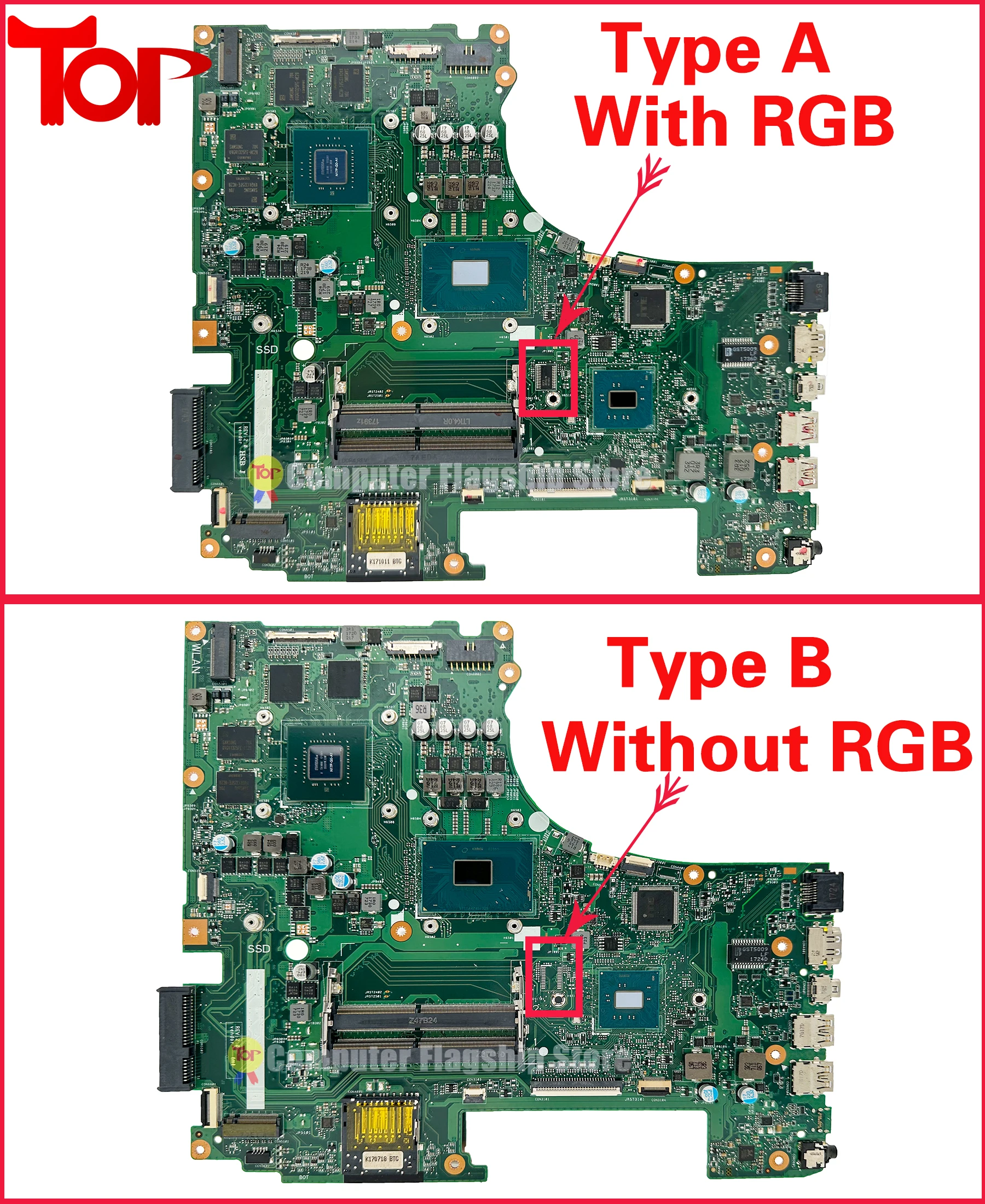 GL753VD Scheda Madre Del Notebook Per ROG GL753 GL753V GL753VE FX753V ZX753V Scheda Madre Del Computer Portatile i5 i7 7th Gen GTX1050 GTX1050Ti