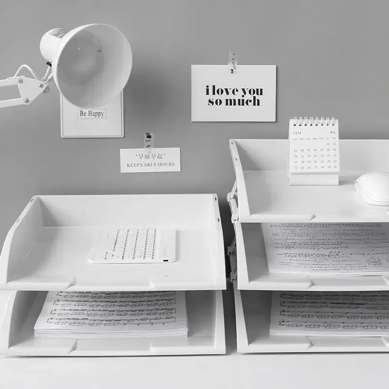 Big File Organizer Tray Desk Accessorie Magazine Holder File Office Organizer Plastic Storage Book Shelf new