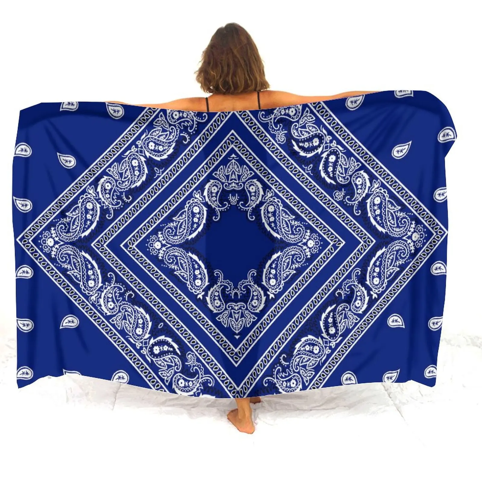 Bandana Delantales de playa personalizables Tela liviana con patrones personalizables Diseños de estilo hawaiano Un imprescindible para las vacaciones