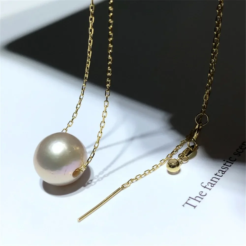 

DIY Pearl Accessories G18K Gold Needle Cross Chain Au750 Gold Adjustment Link Road Connection Chain G337