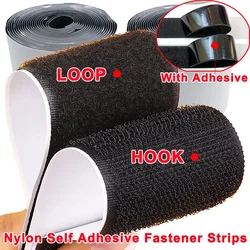 1-25Meters Self Adhesive Fastener Tape Nylon Hook and Loop Strips with Sticky Back for Couch Cushion DIY Craft Home Wall Hanging