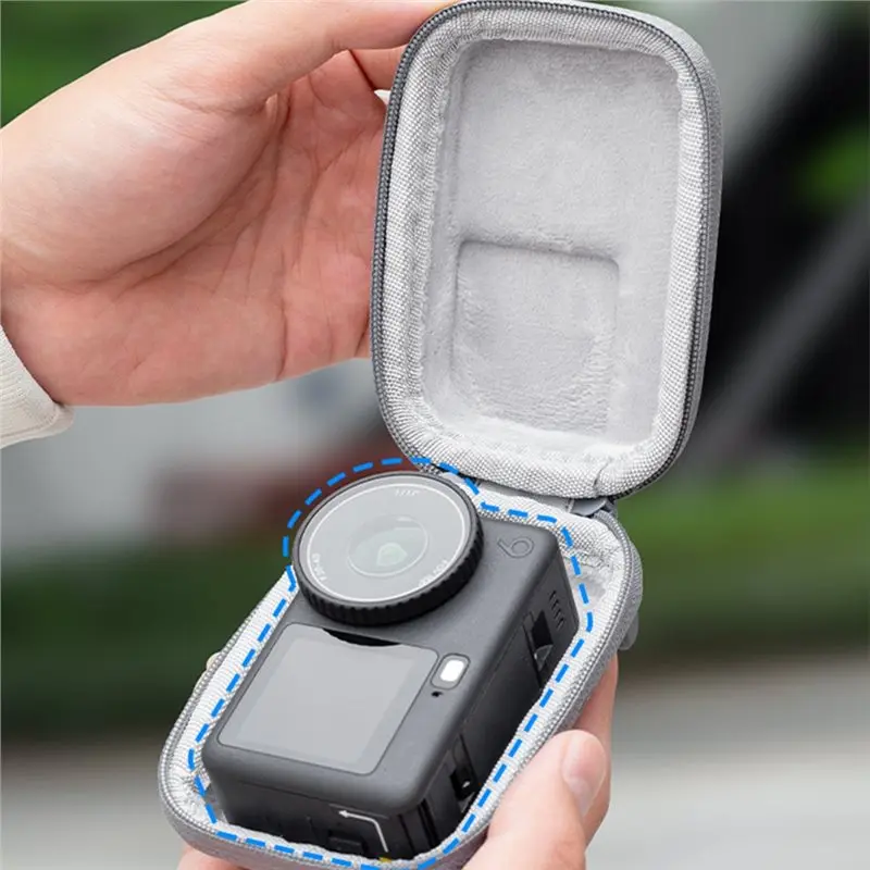 HFES Dropproof Compact Storage Bag For DJI Osmo Action 6 Mini Camera Body Protective Case Action Camera Accessories Gray
