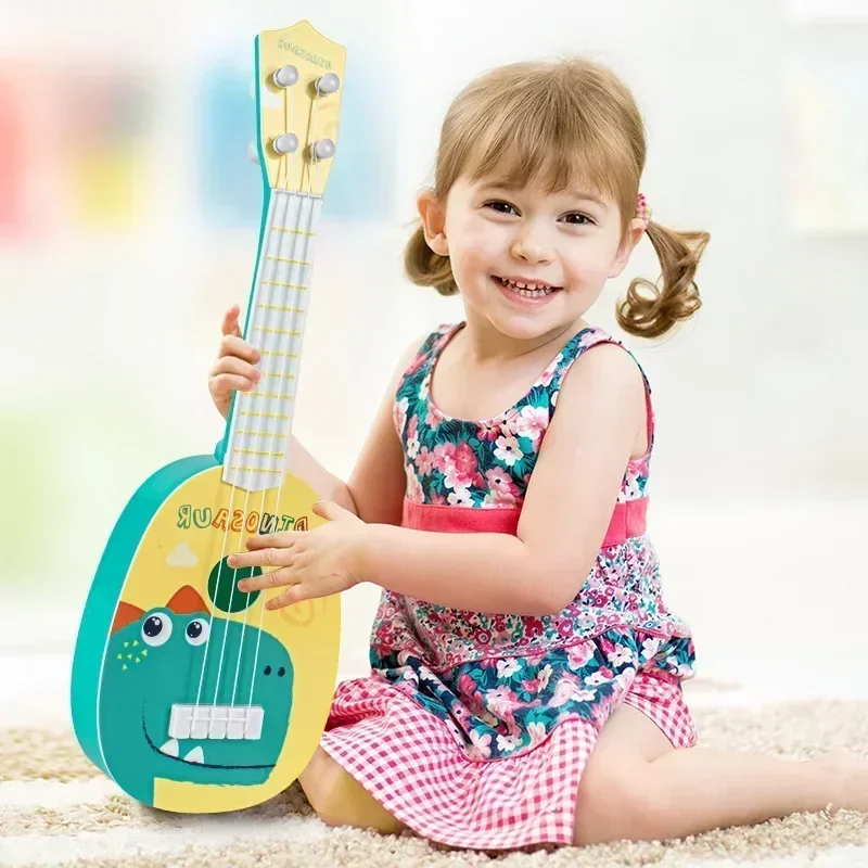 Kinder Gitarre Musikinstrument Ukulele Musical Montessori Spielzeug für Kinder Lernen Lernspielzeug Weihnachten Geburtstagsgeschenk