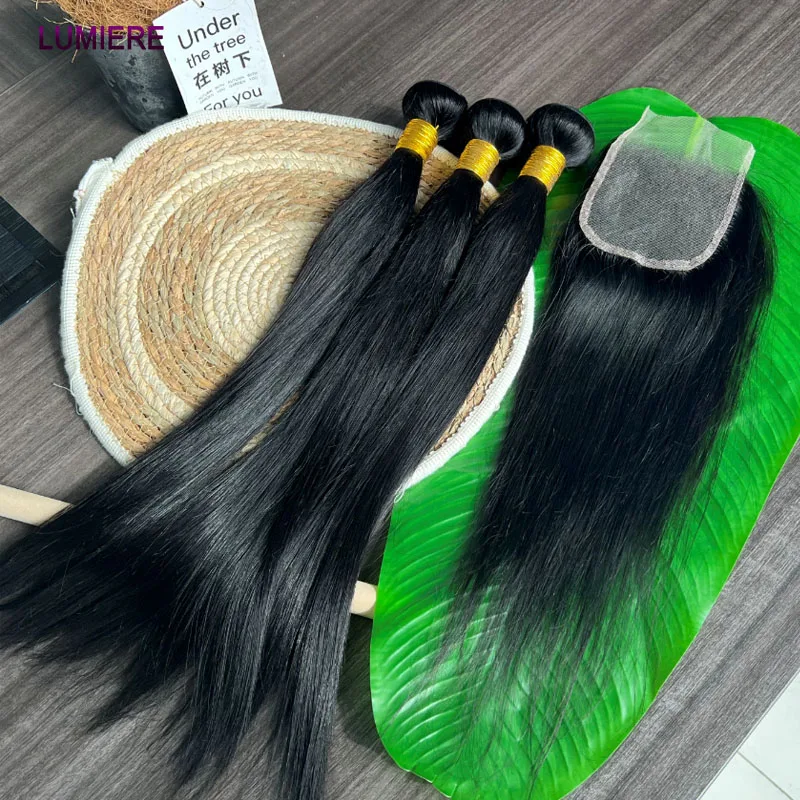 Paquetes de cabello lacio bone straight, cabello humano virgen crudo, 8-30 pulgadas, extensiones de tejido para mujer, doble tejido, mayoreo 8