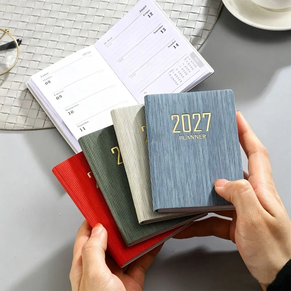 Mini A7 2027 Agenda Book Pocket with Calendar Diary Weekly Planner Appointment Book Students