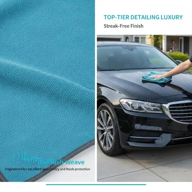 Microfiber Auto Washing Towel 1/2Pcs Super Thick Absorbent Drying Cloth No Residue for Car Body Kitchen Surface Cleaning
